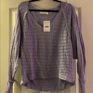 NWT Free People purple dolman sleeve top